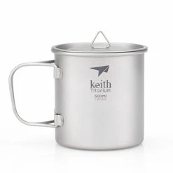 Best Pirce 🛒 Keith Single-Wall Titanium Mug With Folding Handle And Lid 🔔 -Stanley Online Store | Wide Range of Vacuum Bottles, Mugs, Thermoses, Cookware & More! Shop for eco-friendly and r Shop ti3205 1 26460.1653507144